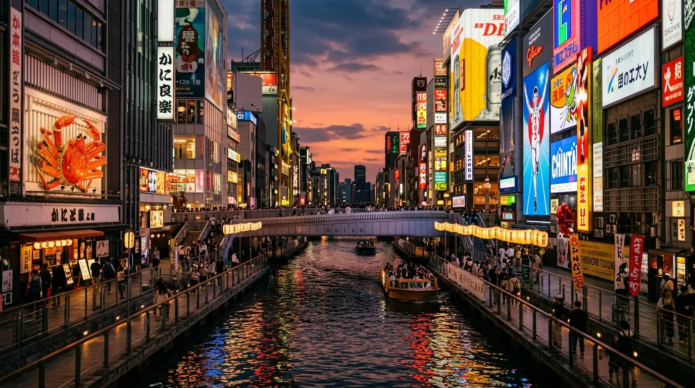 大阪入国初日の完全サバイバル:関空ラピート脱出から難波たこ焼き、道頓堀の夜景まで