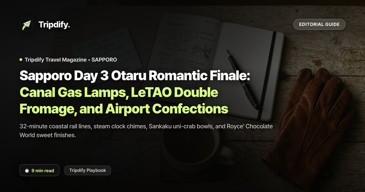 Sapporo Day 3 Otaru Romantic Finale: Canal Gas Lamps, LeTAO Double Fromage, and Airport Confections