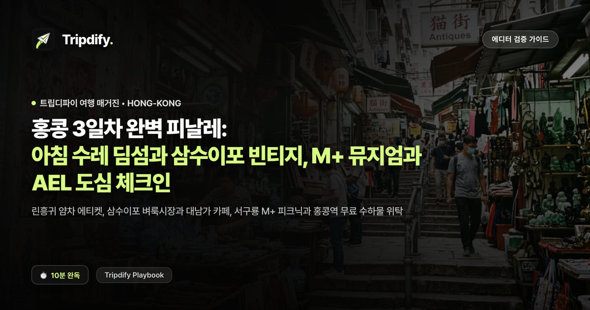 홍콩 3일차 코스: 딤섬과 삼수이포, M+ 뮤지엄과 도심 체크인